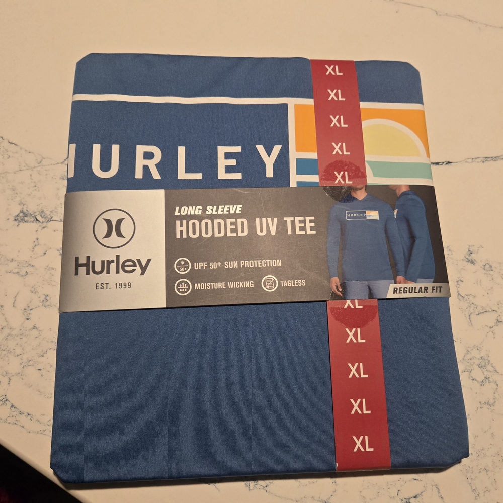 Hurley Blue Hooded Long Sleeve UV Tee